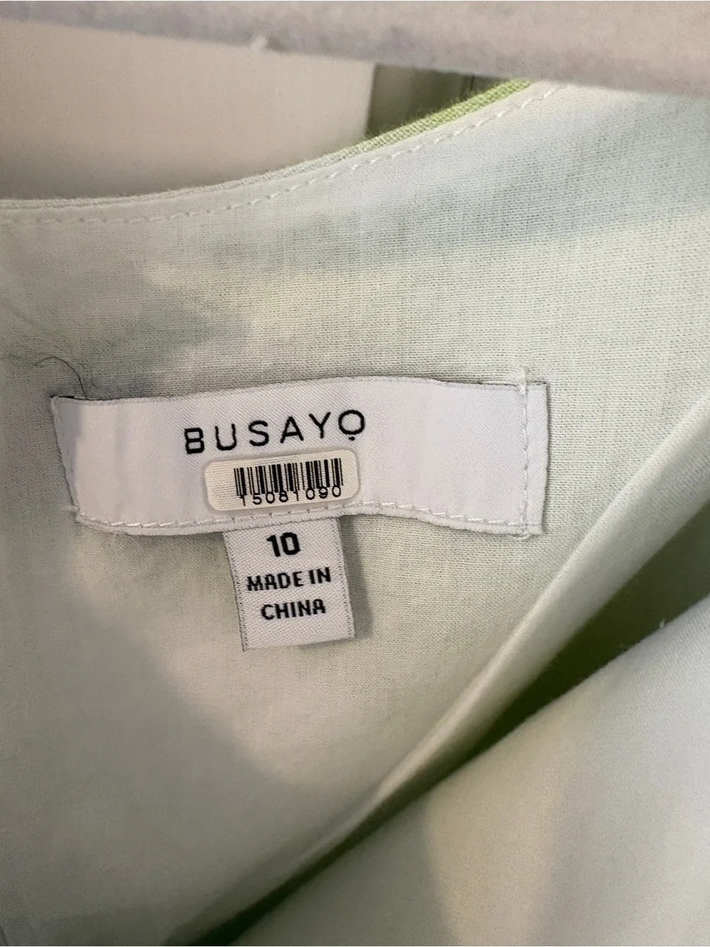 Busayo Tie-Dye Green & Purple Cotton Linen Sundress SZ 10